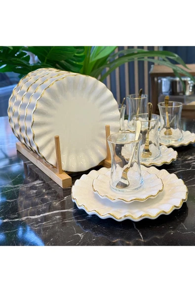 Onedekor  18 Parça Modern Fold Pasta Çay Saati Seti - 3