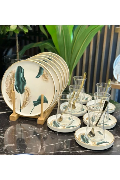 Onedekor  18 Parça Modern Başak Pasta Çay Saati Seti - 2