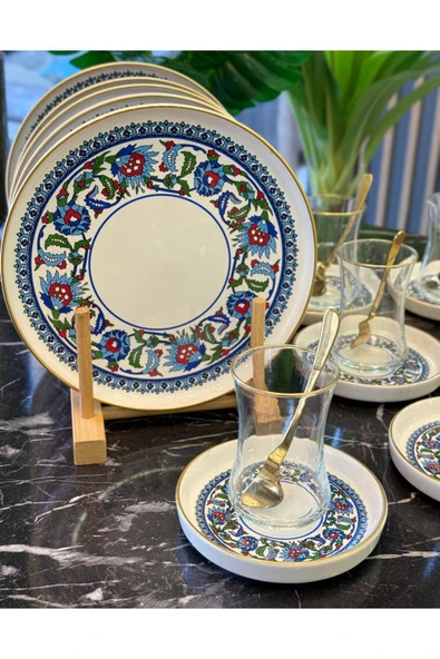 Onedekor  18 Parça Modern Topkapı Pasta Çay Saati Seti - 2