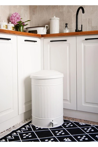 The Mia  Çöp Kovası Mutfak 37 Lt Beyaz - 7