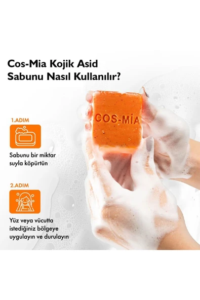 Doğal Kojik Asit Sabunu Zerdeçal Limon Kabuğu Içerikli Kojic Acid Soap 1 Adet - 4