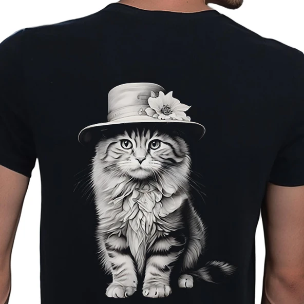 Black-White T-shirt %100 Pamuklu Siyah Penye Basic Erkek Tişört