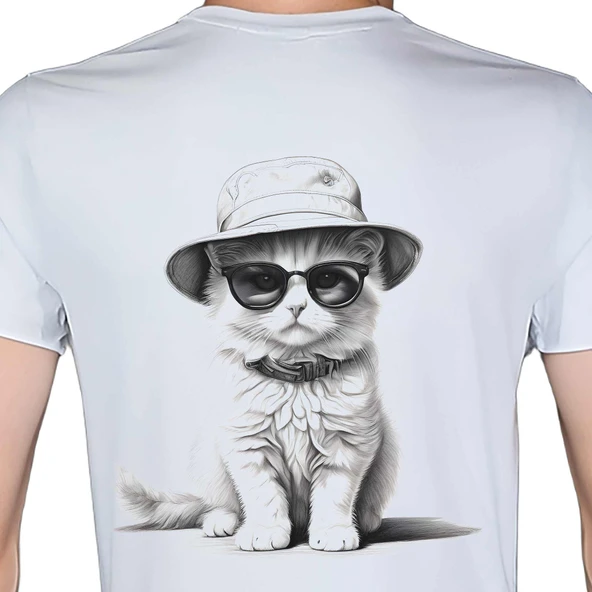 Black-White T-shirt %100 Pamuklu Beyaz Penye Basic Erkek Tişört ürün görseli