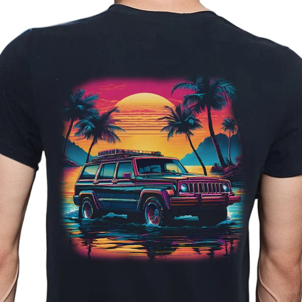 Tropical T-shirt %100 Pamuklu Siyah Penye Basic Erkek Tişört