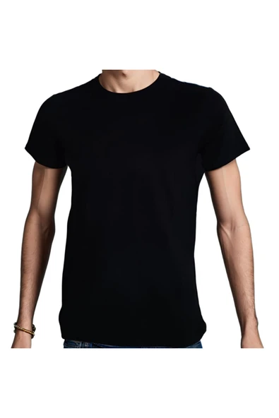 GTA T-shirt %100 Pamuklu Siyah Penye Basic Erkek Tişört - Resim 2