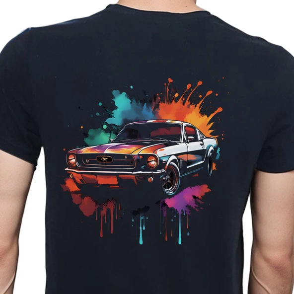 Splash Car T-shirt %100 Pamuklu Siyah Penye Basic Erkek Tişört ürün görseli