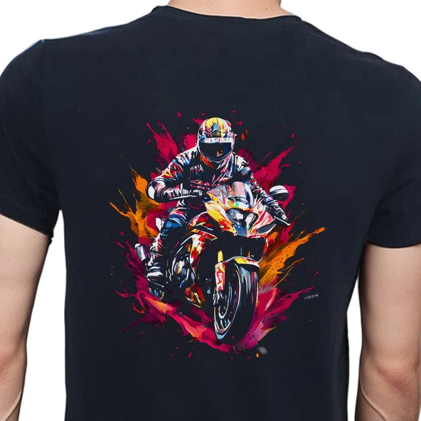 Splash GP T-shirt %100 Pamuklu Siyah Penye Basic Erkek Tişört