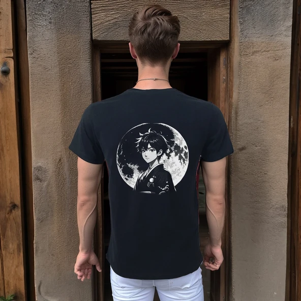 Tattoo T-shirt %100 Pamuklu Siyah Penye Basic Erkek Tişört - Resim 3