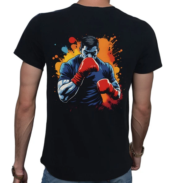 Splash Sport T-shirt %100 Pamuklu Siyah Penye Basic Erkek Tişört - Resim 2