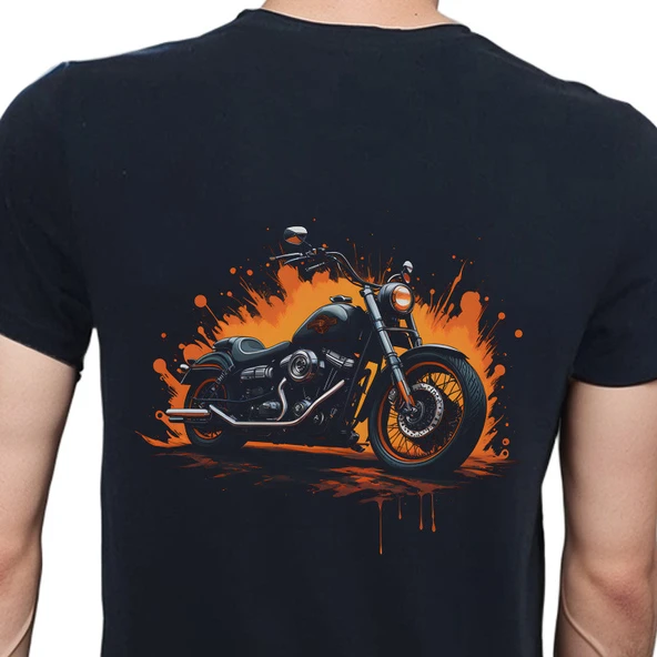 Splash Motor T-shirt %100 Pamuklu Siyah Penye Basic Erkek Tişört