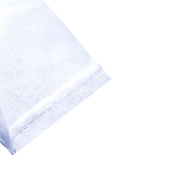 Black-White T-shirt %100 Pamuklu Beyaz Penye Basic Erkek Tişört - Resim 6