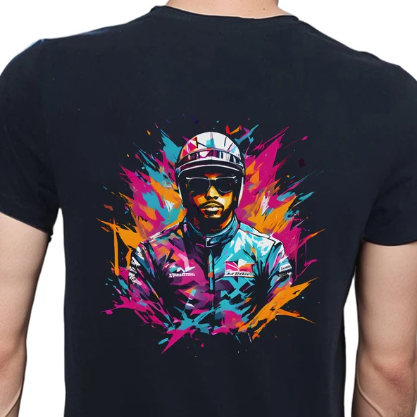 Splash F1 T-shirt %100 Pamuklu Siyah Penye Basic Erkek Tişört