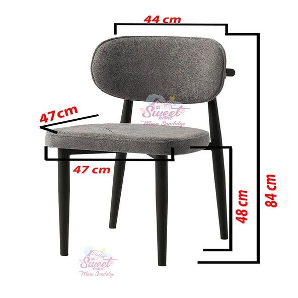 Kelebek Tekno Kenar Mdf H.G Açılır Masa 4 Adet Siesta Sandalye Takım - 12