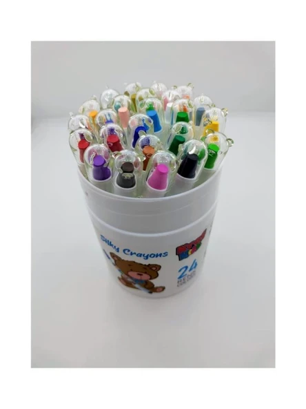 KRAF KIDS PASTEL BOYA SILKY CRAYON 24 LU KK505 - Resim 2