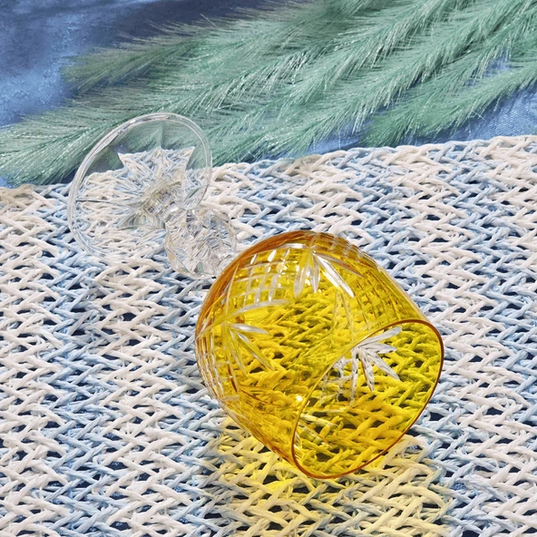 Yaren Desen Sarı 1 Adet Bardak Kadeh - Resim 4