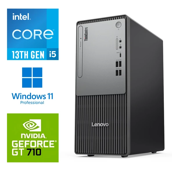 LENOVO ThinkCentre Neo 50t Gen5 i5-13400 16GB 512GB SSD 2 GB GT710 W11P Masaüstü PC 12UB000ETR 013