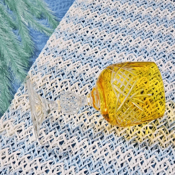 Yaren Desen Sarı 1 Adet Bardak Kadeh - Resim 2
