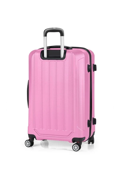 Polo&Sky Spring Model Pembe Renk Orta Boy Valiz Bavul - 2