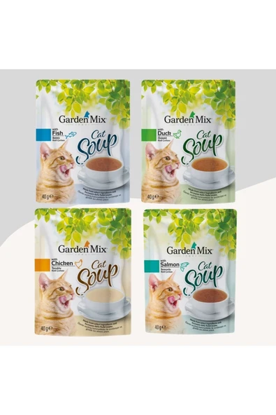 4 Farklı Aromalı Kedi Çorbası 4x40Gr