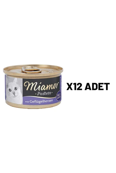 Mıamor Pastete Kedi Yürekli 85 Gr X 12 Adet