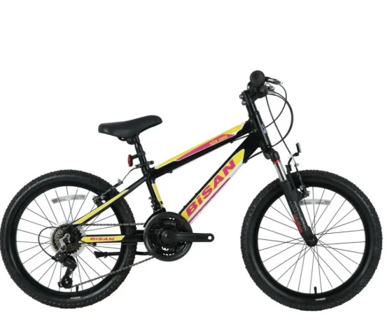 20J BİSAN KDX 2600 ÇOCUK BİSİKLETİ - SİYAH SARI PEMBE