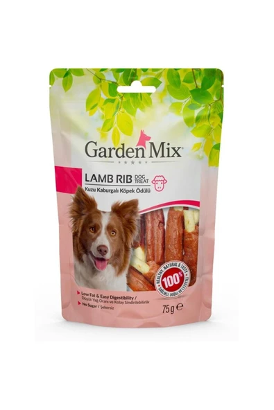 Garden Mix Kuzu Kaburgalı Köpek Ödülü 75 Gr