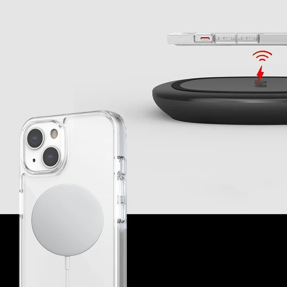 Apple iPhone 13 Kılıf Raptic Glass Plus Serisi Şeffaf Kapak - 5