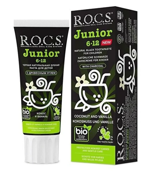 Rocs Junior Bitki İçerikli 6-12 Yaş Florürsüz Diş Macunu 60 ml