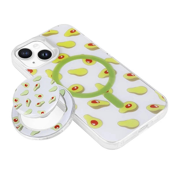 Apple iPhone 13 Kılıf Magsafe Şarj Özellikli Tak-Çıkar Pop Soketli Redclick Tiktok Kapak - Resim 8