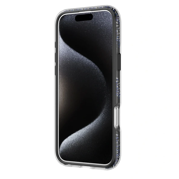 Apple iPhone 16 Pro Max Kılıf Magsafe Şarj Özellikli Raptic AirJoy Serisi Boncuk Tasarımlı Şeffaf Kapak - 9