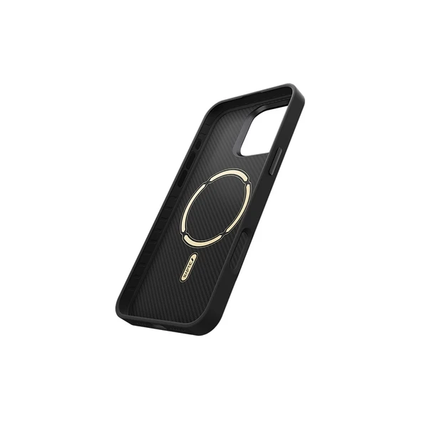 Apple iPhone 16 Pro Max Kılıf Magsafe Şarj Özellikli 600D Metal Kamera Çerçeveli Raptic Aramid Fiber Serisi Kapak - Resim 5