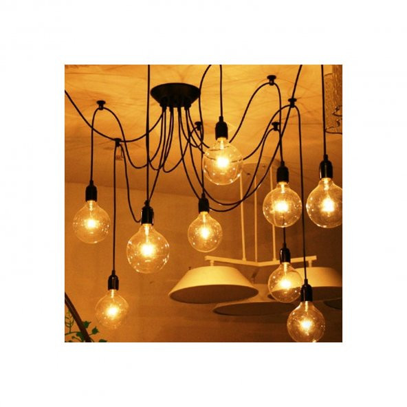 Edison G95 Flamanlı Rustik 6W Led Ampul 10lu Dekoratif Vintage Aydınlatma Amber Rengi - 5