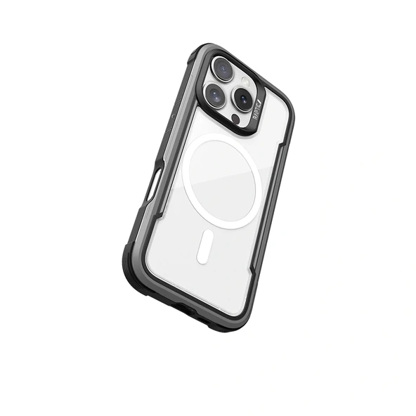 Apple iPhone 16 Pro Max Kılıf Magsafe Şarj Özellikli Airbagli Raptic Shield Serisi Şeffaf Arka Yüzey Kapak - Resim 10