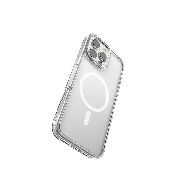 Apple iPhone 16 Pro Max Kılıf Magsafe Şarj Özellikli Raptic Crystal MagSafe Serisi Şeffaf Kapak - Resim 3