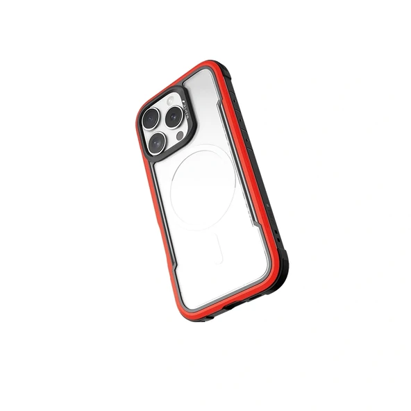 Apple iPhone 16 Pro Max Kılıf Magsafe Şarj Özellikli Airbagli Raptic Shield Serisi Şeffaf Arka Yüzey Kapak - Resim 3