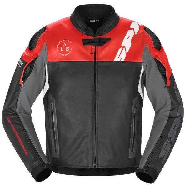 CEKET SPIDI DP PROGRESSIVE LEATHER DERİ KIRMIZI/SİYAH