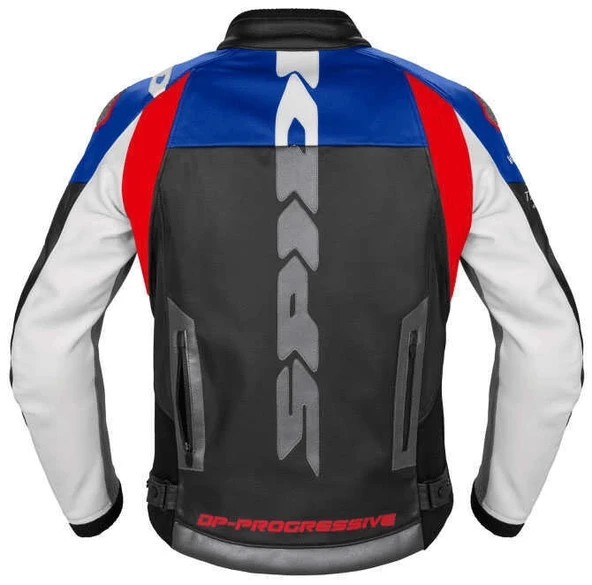 CEKET SPIDI DP PROGRESSIVE LEATHER DERİ MAVİ/KIRMIZI/SİYAH - 2