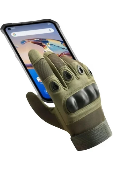 Single Sword Taktik Dokunmatik Parmak Uçlu Eldiven - 7