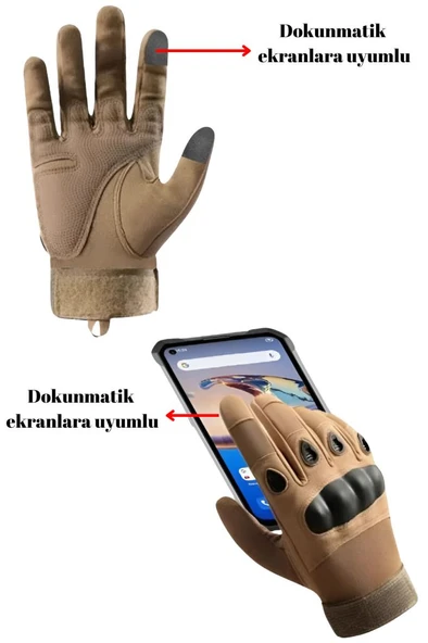 Single Sword Taktik Dokunmatik Parmak Uçlu Eldiven - 5