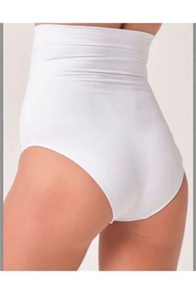 Beyaz Kadın Dikişsiz Slip Korse - 780 - 5