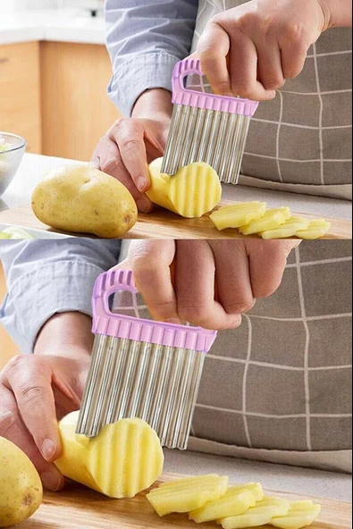 Pratik Cips Chopper Şekilli Sebze Meyve Ve Gıda Dilimleyici - 3