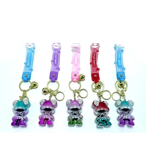 Periboia Taşlı Ayıcık Silikon Anahtarlık