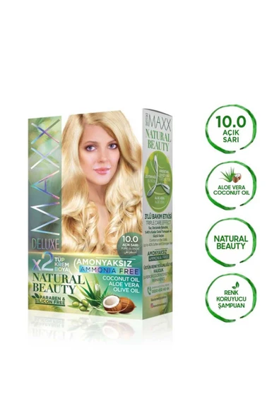 2 Paket Natural Beauty Amonyaksız Saç Boyası 10.0 Açık Sarı - 3