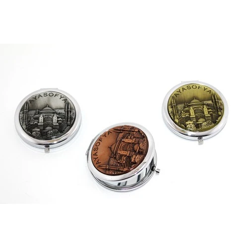 Periboia Metal Ayasofya Kabartmalı El Aynası