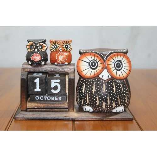 Periboia Ahşap Baykuş Takvim ürün görseli 1