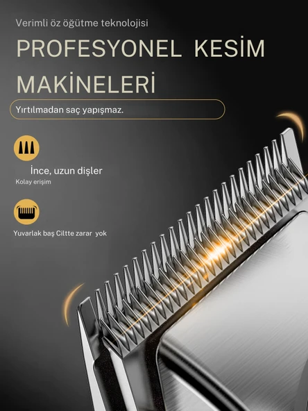 DEARLİNG çelik tasarım kancalı dijital göstergeli ayarlanabilir çelik bıçaklara sahip tıraş makinesi - 3