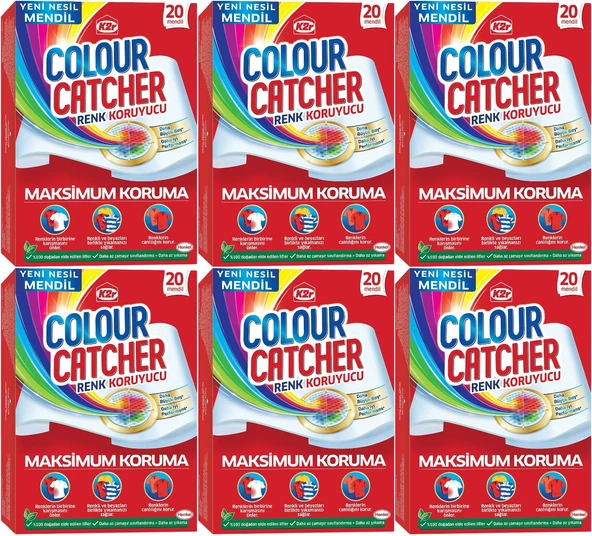 K2R Colour Catcher Renk Koruyucu Mendil 120 Li Ekonomik Pk (6PK*20)