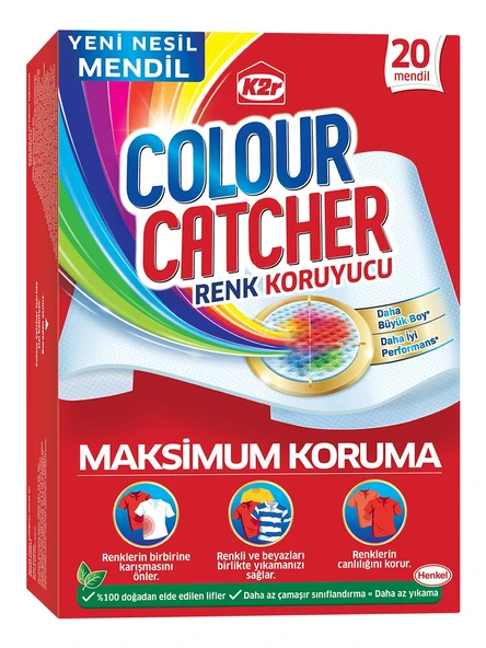 K2R Colour Catcher Renk Koruyucu Mendil 360 Lı Ekonomik Pk (18PK*20) - 2