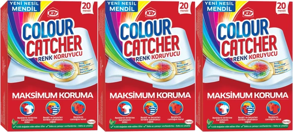 K2R Colour Catcher Renk Koruyucu Mendil 60 Lı Ekonomik Pk (3PK*20)