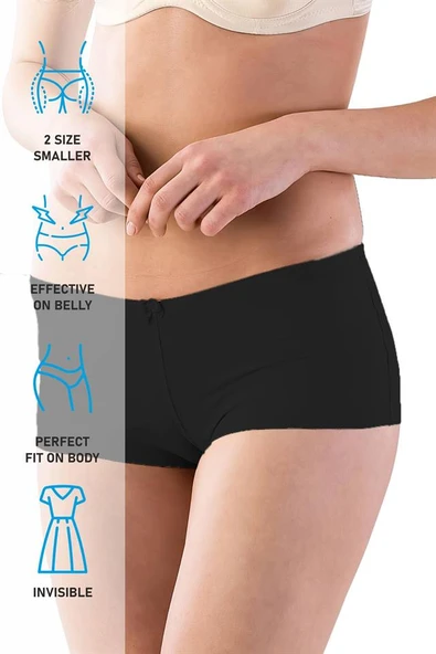 Siyah Emay 2812 Boxer Lazer Korse - Resim 6